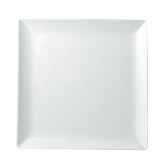 Plato llano cuadrado blanco porcelana vitrificada 16x16 cm Edina Pro.mundi