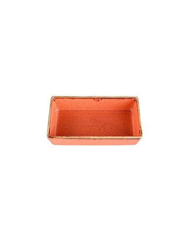 Cuenco Aperitivo Rectangular Porcelana Naranja 8x14 Cm Seasons Porland