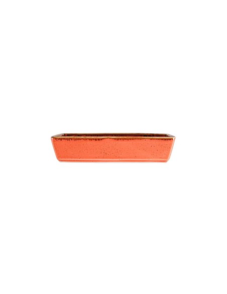 Cuenco Aperitivo Rectangular Porcelana Naranja 8x14 Cm Seasons Porland