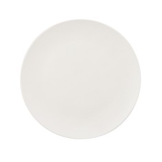 Plato coupé llano redondo blanco gres esmaltado Ø 25