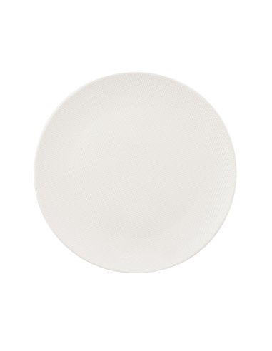 Plato coupe llano redondo blanco gres esmaltado Ø 28 cm Linen Pro.mundi