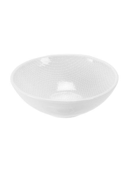Cuenco redondo blanco de gres esmaltado Ø 13