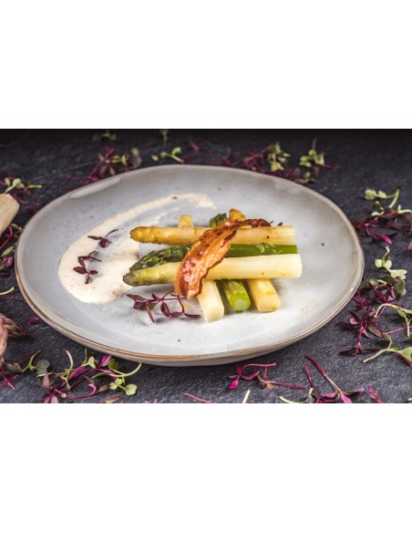 Plato llano redondo gris gres esmaltado Ø 28 cm Sky Pro.mundi