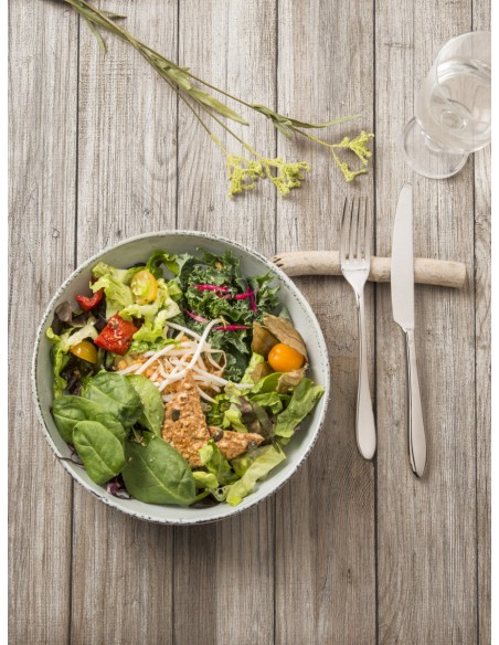 Plato hondo redondo gris gres esmaltado Ø 22 cm Sky Pro.mundi