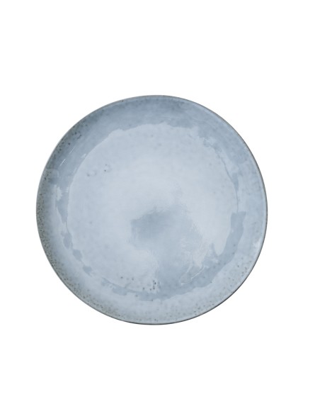 Plato llano redondo azul de gres esmaltado Ø 20 cm Sky Pro.mundi