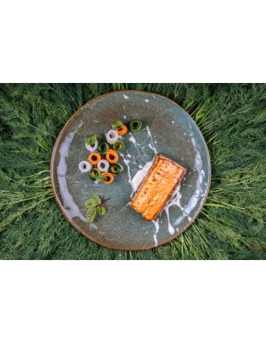 Plato llano redondo verde gres esmaltado Ø 28 cm Sky Pro.mundi