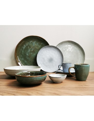 Plato llano redondo verde gres esmaltado Ø 24 cm Sky Pro.mundi