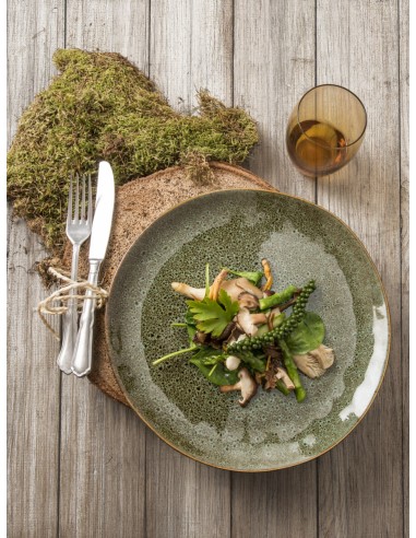 Plato hondo redondo verde gres esmaltado Ø 22 cm Sky Pro.mundi