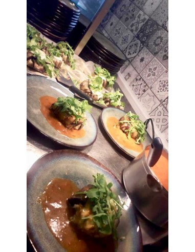 Plato coupe hondo redondo gris gres esmaltado Ø 23 cm Galaxy Pro.mundi