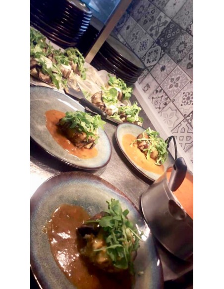 Plato coupe hondo redondo gris gres esmaltado Ø 23 cm Galaxy Pro.mundi