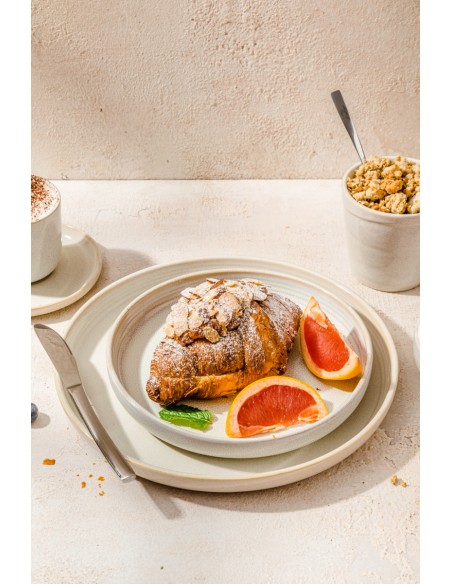 Plato llano redondo Beige rosado gres esmaltado Ø 27 cm Pearl Pro.mundi