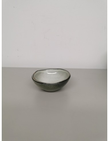 Cuenco orgánico redondo gris gres esmaltado Ø 8