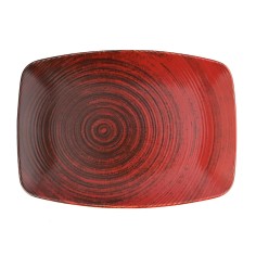 Bandeja Rectangular Porcelana Rojo 32 Cm Lykke Porland