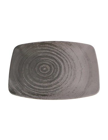 Bandeja Rectangular Porcelana Gris 32 Cm Lykke Porland