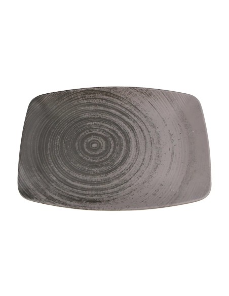 Bandeja Rectangular Porcelana Gris 32 Cm Lykke Porland