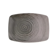 Bandeja Rectangular Porcelana Gris 27 Cm Lykke Porland