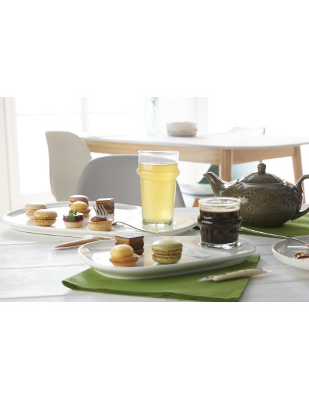 Platillo para café gourmand oval marfil porcelana 23 cm Pro.mundi