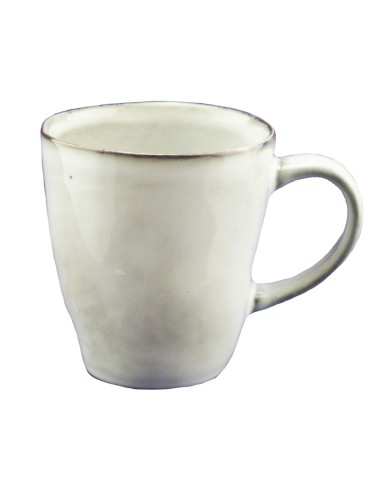 Taza de té gris gres esmaltado 18 cl Ø 7