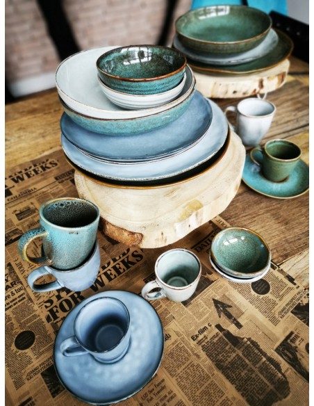 Taza de té gris gres esmaltado 18 cl Ø 7,5 cm Sky Pro.mundi