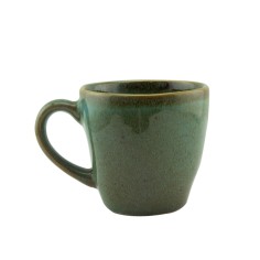 Taza de espresso verde gres esmaltado 9 cl Ø 6