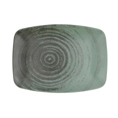 Bandeja Rectangular Porcelana Verde 32 Cm Lykke Porland