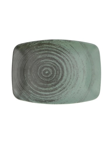 Bandeja Rectangular Porcelana Verde 32 Cm Lykke Porland