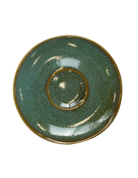 Platillo redondo verde gres esmaltado Ø 14 cm Sky Pro.mundi