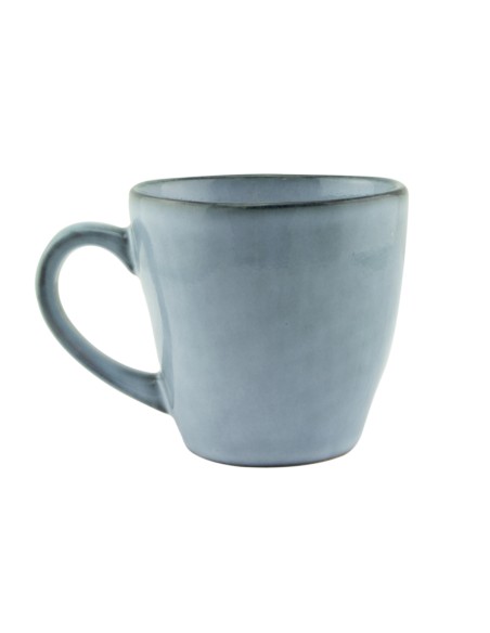 Taza de espresso azul de gres esmaltado 9 cl Ø 6