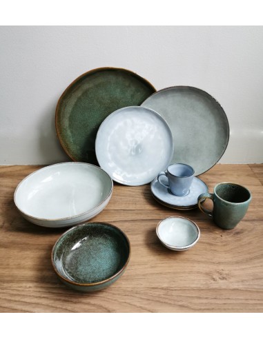 Platillo redondo azul gres esmaltado Ø 14 cm Sky Pro.mundi