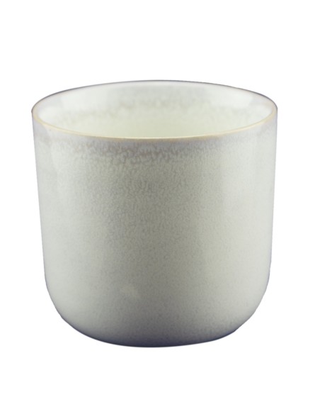 Vaso redondo Beige rosado gres esmaltado 9 cl Ø 6