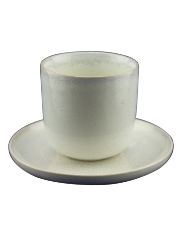 Vaso redondo Beige rosado gres esmaltado 18 cl Ø 8 cm Pearl Pro.mundi