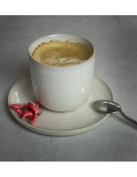 Vaso redondo Beige rosado gres esmaltado 18 cl Ø 8 cm Pearl Pro.mundi