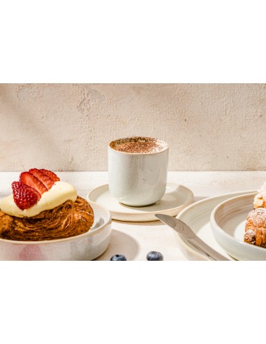 Platillo redondo Beige rosado gres esmaltado Ø 14 cm Pearl Pro.mundi