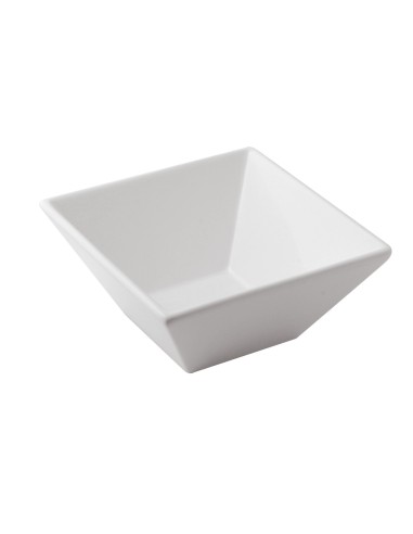 Ensaladera cuadrada blanca porcelana vitrificada 15 cm Edina Pro.mundi