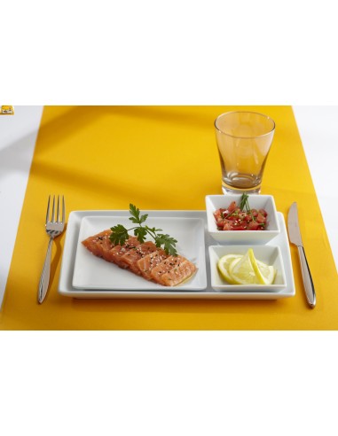 Ensaladera cuadrada blanca porcelana vitrificada 15 cm Edina Pro.mundi