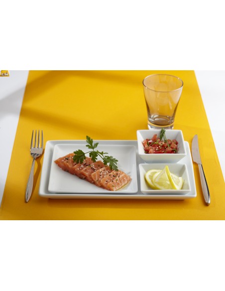 Ensaladera cuadrada blanca porcelana vitrificada 15 cm Edina Pro.mundi