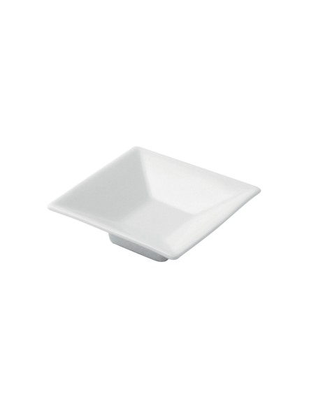 Cuenco cuadrado blanco porcelana 8 cm Pro.mundi