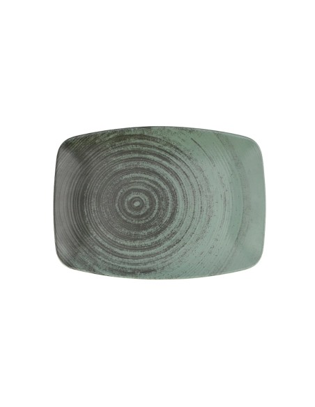Bandeja Rectangular Porcelana Verde 27 Cm Lykke Porland