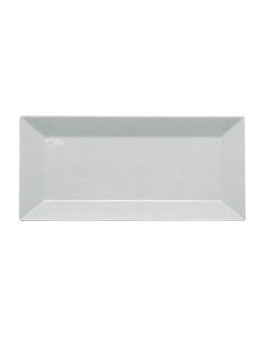 Plato llano rectangular blanco porcelana 33x18 cm Classic Square Pro.mundi