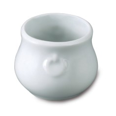 Marmita profesional para salsas redonda blanca porcelana Ø 5 mm Pro.mundi