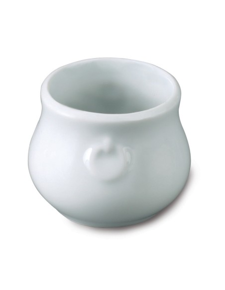 Marmita profesional para salsas redonda blanca porcelana Ø 5 mm Pro.mundi