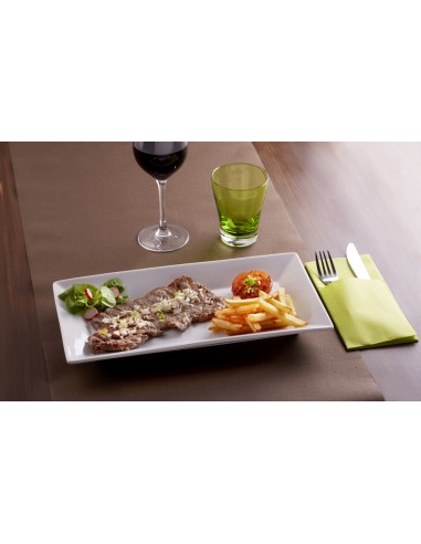 Plato llano cuadrado blanco porcelana 13x13 cm Classic Square Pro.mundi