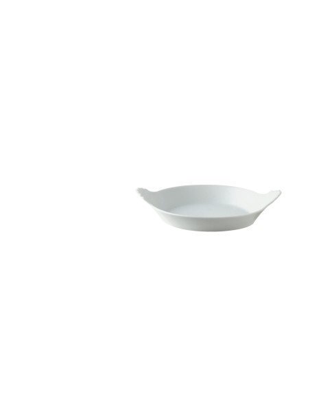 Fuente con asas oval blanca porcelana 22