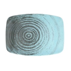 Bandeja Rectangular Porcelana Turquesa 32 Cm Lykke Porland