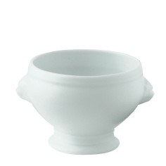 Sopera cabeza de león redonda blanca porcelana Ø 11 cm Bistronome Pro.mundi