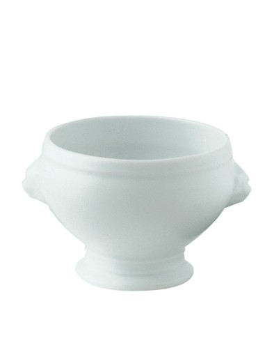 Sopera cabeza de león redonda blanca porcelana Ø 11 cm Bistronome Pro.mundi