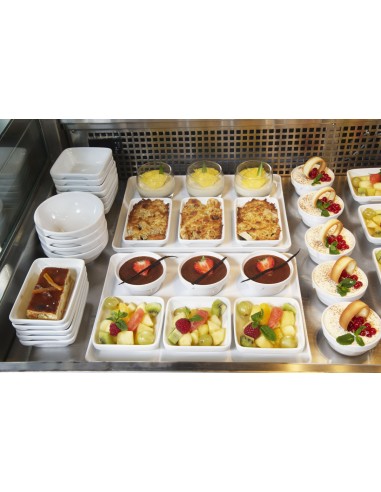 Rabanera cuadrada blanca porcelana 11 cm Pro.mundi