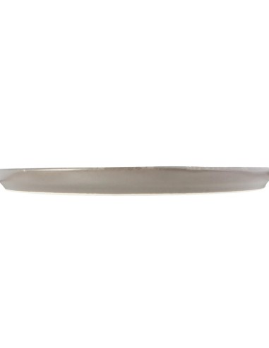 Plato Borde Nórdico Redondo Porcelana Gris 30 Cm Lykke Porland