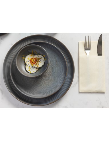 Plato llano redondo de gres esmaltado Ø 28 cm Tornado Accolade