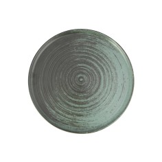 Plato Borde Nórdico Redondo Porcelana Verde 30 Cm Lykke Porland